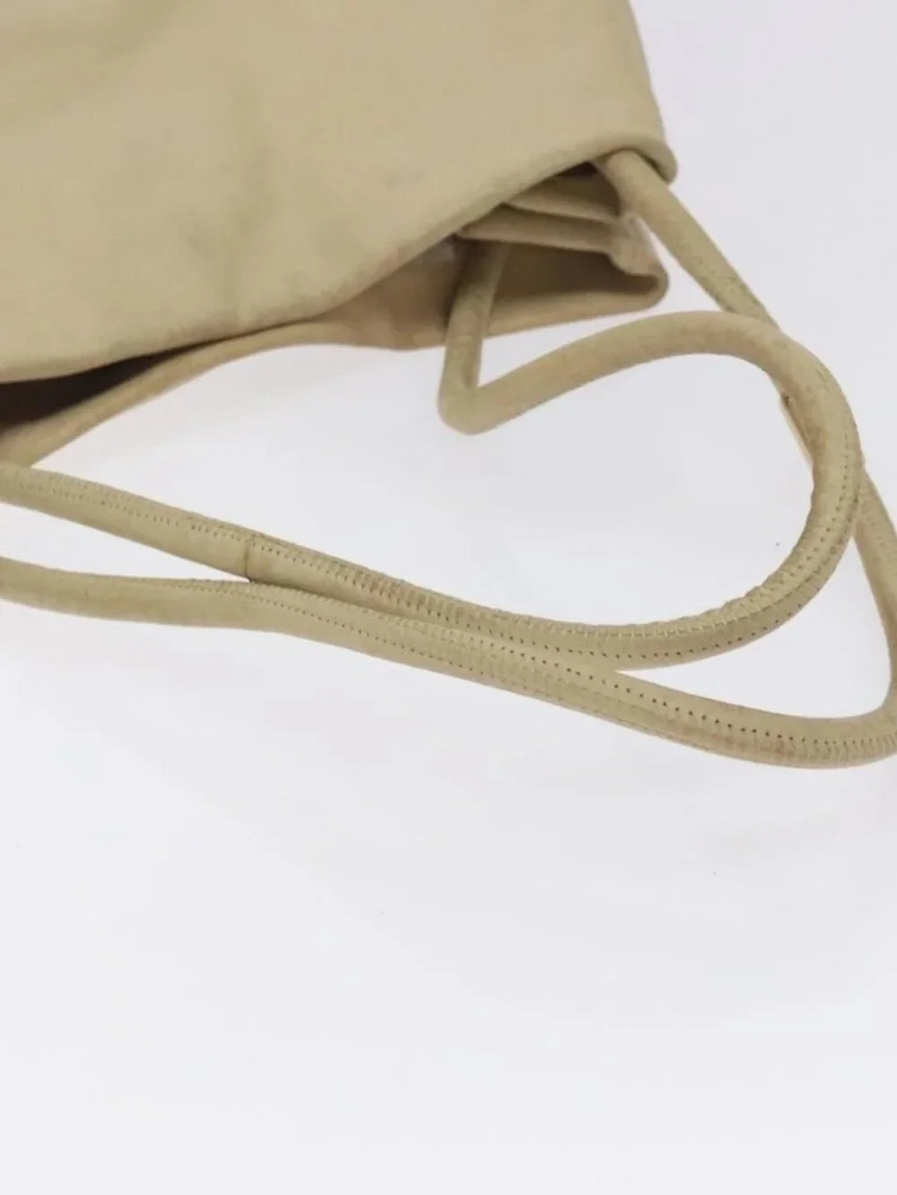 CHANEL Camelia Tote Bag Lamb Skin Beige Gold CC Auth 130498